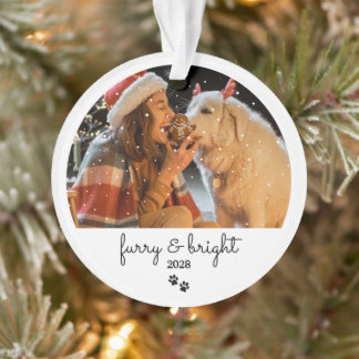 Furry & Bright Custom Vakantie Huisdier Foto Ornam Ornament