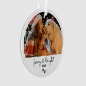 Furry & Bright Custom Vakantie Huisdier Foto Ornam Ornament (voorkant)