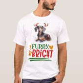 Furry & Bright Dachshund T-shirt (Voorkant)