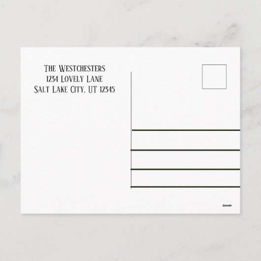 Furry & Bright Dog Kerstfoto Vakantie Briefkaart (Achterkant)