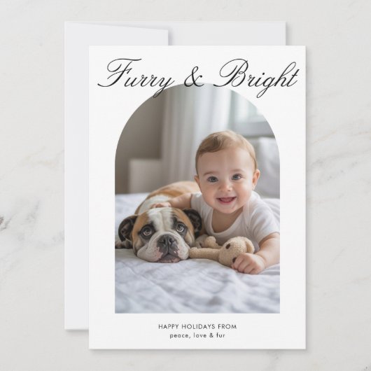 Furry & Bright Gezellige Familie Vakantie Kaart (Voorkant)