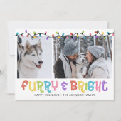 Furry & Bright Hondenfoto Feestdagenkaart (Voorkant)