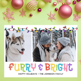 Furry & Bright Hondenfoto Feestdagenkaart