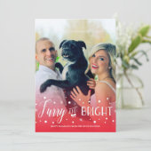 Furry & Bright - Huisdier Kerstfoto Feestdagenkaart (Staand voorkant)