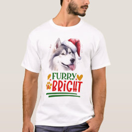 Furry & Bright Husky T-shirt