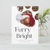 Furry&Bright Pet Foto lijst Funny-feestkaart Kaart (Staand voorkant)
