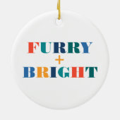 Furry + Bright Schattigee Hond Foto Kerst Ornament (Achterkant)