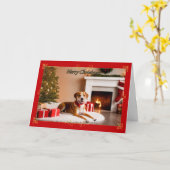 Furry Buddy Christmas Kaart (Gele Bloem)