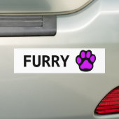 Furry-Bumpersticker Bumpersticker (Op auto)