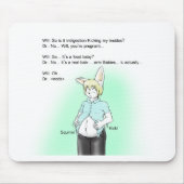 Furry bunny prenancy muismat (Voorkant)