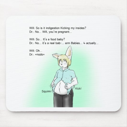 Furry bunny prenancy muismat (Voorkant)