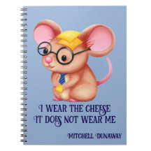 Furry Cheese Man Business Mouse Stropdas Glazen Ne