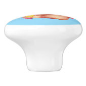 Furry Cheese Man Business Mouse Tie Glasses Nerdy Keramische Knop (Zijkant)