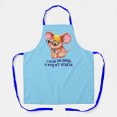 Furry Cheese Man Business Mouse Tie Glasses Nerdy Schort (Voorkant)