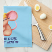 Furry Cheese Man Business Mouse Tie Glasses Nerdy Theedoek (Quarter Fold)