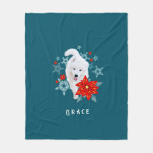 Furry Christmas Dog Samoyed gepersonaliseerd