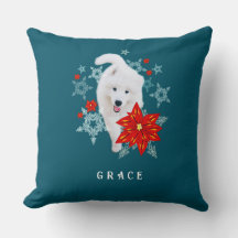 Furry Christmas Dog Samoyed gepersonaliseerd