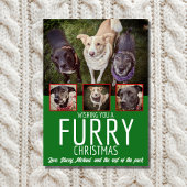 Furry Christmas Multi Foto Hond Collage Kerstmis Feestdagenkaart