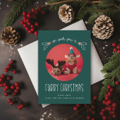 Furry Christmas Pet Foto Feestdagenkaart
