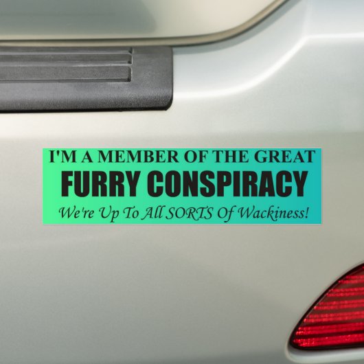 Furry Conspiracy Bumpersticker (Op auto)