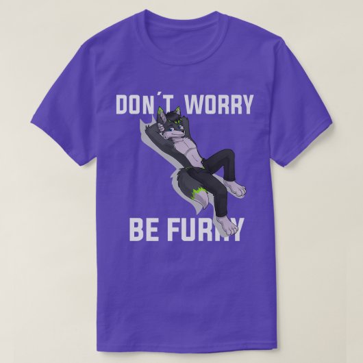 Furry Dont maakt zich zorgen om vette wolf voor T-shirt (Design voorkant)