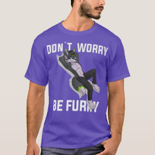 Furry Dont maakt zich zorgen om vette wolf voor T-shirt