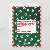 Furry en Bright Dog Foto Kerst Kaart (Achterkant)