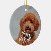 Furry en Bright Hond of Kat Foto Gepersonaliseerd Keramisch Ornament (Rechts)