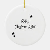 Furry en Bright Hond of Kat Foto Gepersonaliseerd Keramisch Ornament (Achterkant)