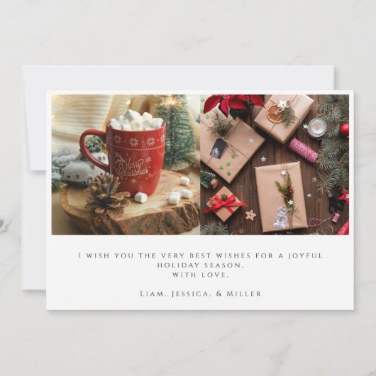 Furry en Bright Pet 3 Foto Funny-feestkaart Kaart (Achterkant)