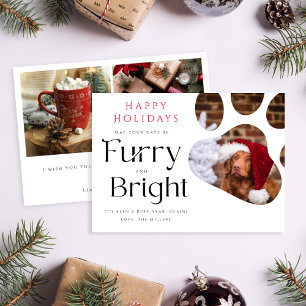 Furry en Bright Pet 3 Foto Funny-feestkaart Kaart