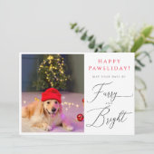 Furry en Bright Pet 3 Foto Funny-feestkaart Kaart (Staand voorkant)
