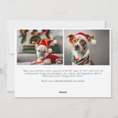 Furry en Bright Pet Dog Foto Mistletoe Kerstmis Feestdagenkaart (Achterkant)