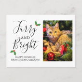 Furry en Bright Pet Photo met Kerstmis Feestdagenkaart (Voorkant)