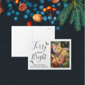 Furry en Bright Pet Photo met Kerstmis Feestdagenkaart