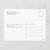 Furry en helder handgeschreven kerstfoto feestdagenkaart (Achterkant)