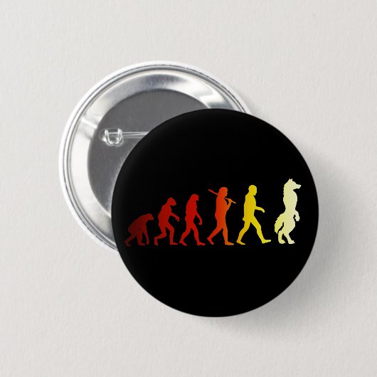 Furry-evolutie Ronde Button 5,7 Cm (Voorkant /achterkant)