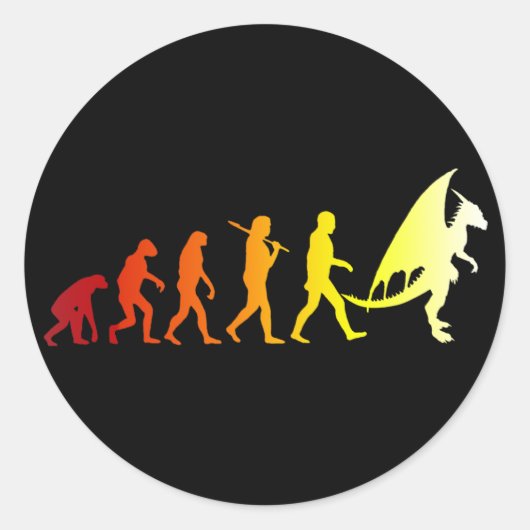 Furry-evolutie Ronde Sticker (Voorkant)