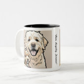 "Furry familie Stropdassen" Tweekleurige Koffiemok (Voorkant links)