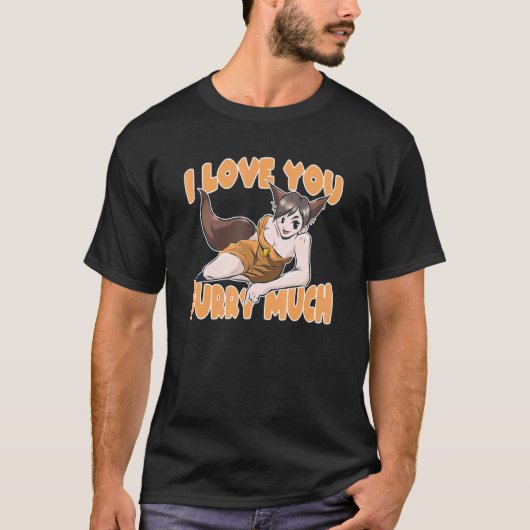Furry Fandom Fox Cosplay-Gezegde T-shirt (Voorkant)
