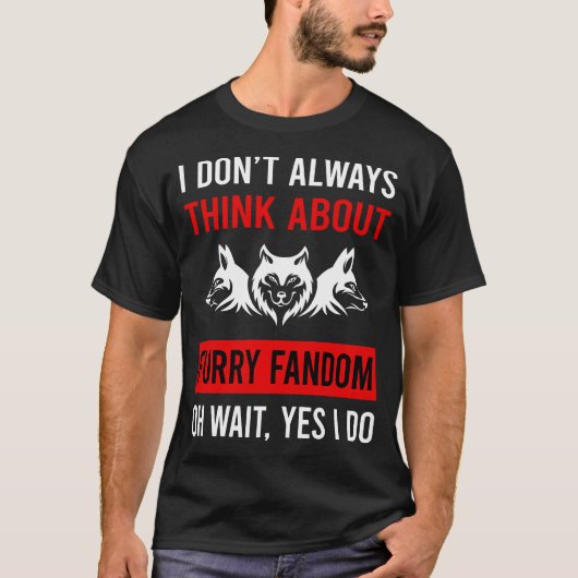 Furry Fandom Furrie Fursona Fursuit Anthro T-shirt (Voorkant)