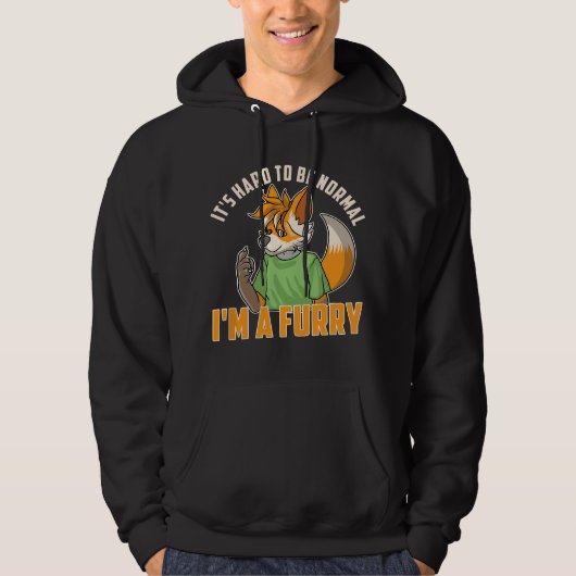 Furry Fandom - Furries Fursona Fursuit Hoodie (Voorkant)