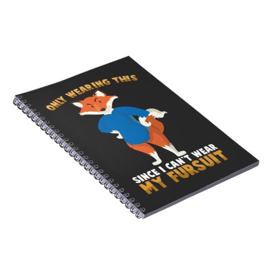 Furry Fandom Furry Fursuit Cute Fox Cosplay Notitieboek (Rechterzijde)