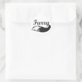 Furry Fandom Ronde Sticker (Tas)