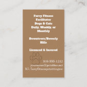 Furry Fitness Facilitator Los Angeles QR Code Visitekaartje (Achterkant)