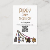 Furry Fitness Facilitator Los Angeles QR Code Visitekaartje (Voorkant)