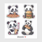 Furry Foodies Set Waterdicht Sticker (Vel)