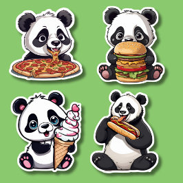Furry Foodies Set Waterdicht Sticker