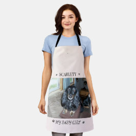 Furry Friend Name & Paw Print Accent Layout Schort