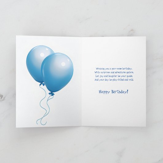 Furry Friends Boxer Puppy en cadeaus Verjaardag Kaart (Binnen)